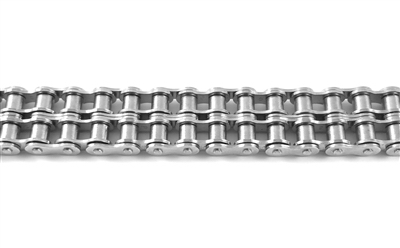 One Side Attachment Chain 40SS / 1/2 in Pitch WA-2 Attachment Bent Spring Clip 304 Stainless Steel Material 